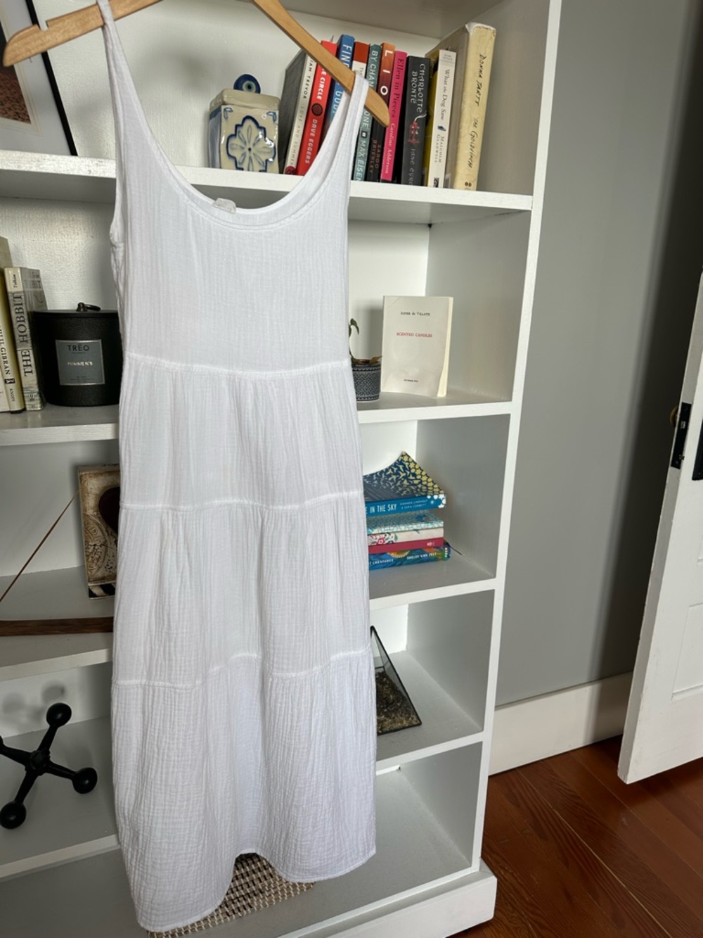 Wilfred White Tiered Sleeveless Maxi Dress